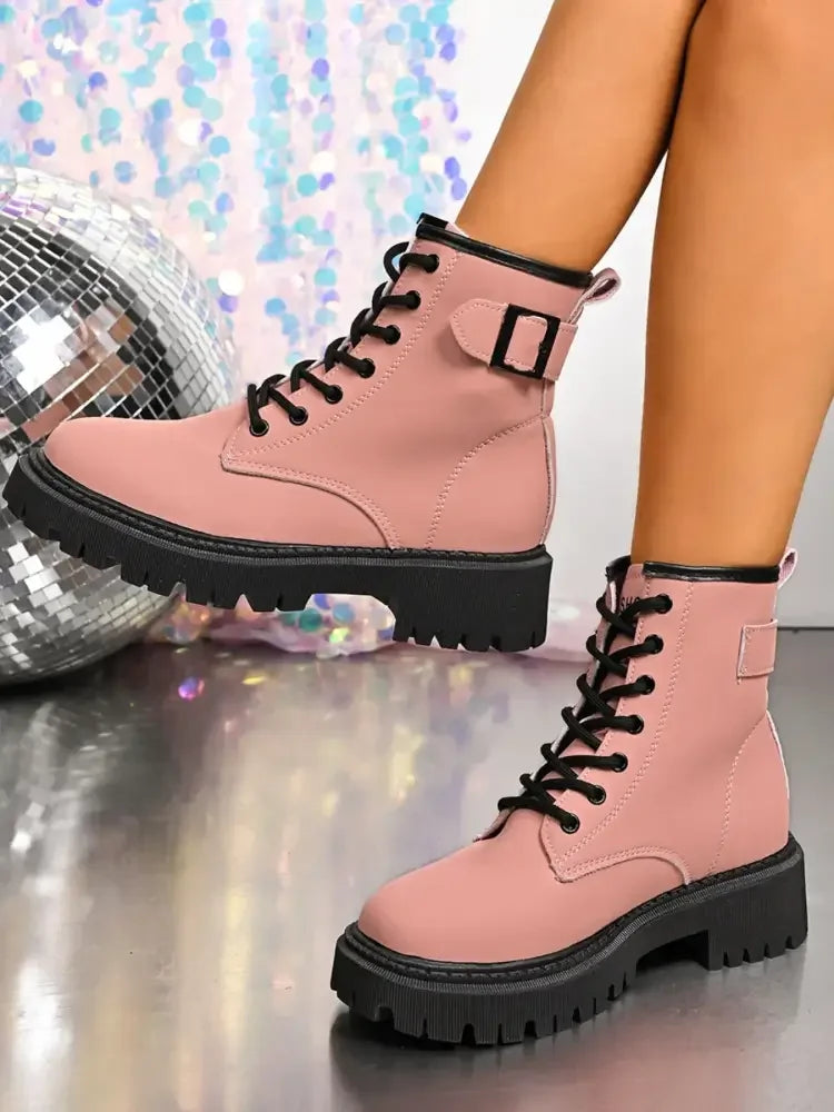 Lace Up Platform Boots