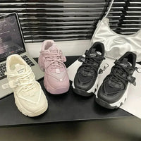 Lace Up Round Toe Platform Athletic Shoes - Update AvenueTrendsi100600110197491100600110197491Lace Up Round Toe Platform Athletic ShoesBlack