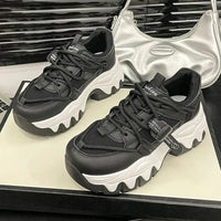 Lace Up Round Toe Platform Athletic Shoes - Update AvenueTrendsi100600110197491100600110197491Lace Up Round Toe Platform Athletic ShoesBlack