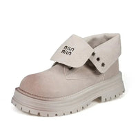 Lace Up Round Toe Platform Boots - Update AvenueTrendsi100600544971818100600544971818Lace Up Round Toe Platform BootsLight Gray