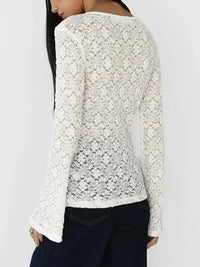 Lace V - Neck Flare Sleeve T-Shirt - Update AvenueT-ShirtsTrendsi100100151476581100100151476581ad01d916 - 5467 - 476f - 8164 - a86c2e5c3414 - Max - OriginIvory