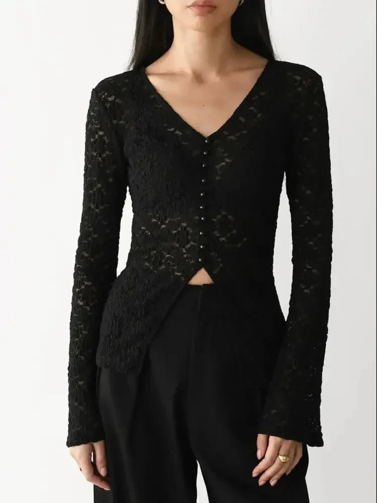 Lace V - Neck Flare Sleeve T-Shirt - Update AvenueT-ShirtsTrendsi1001001514765811001001514765812df2c8ef - c7b0 - 431a - b8d1 - c2a9a69f5e83 - Max - OriginIvory