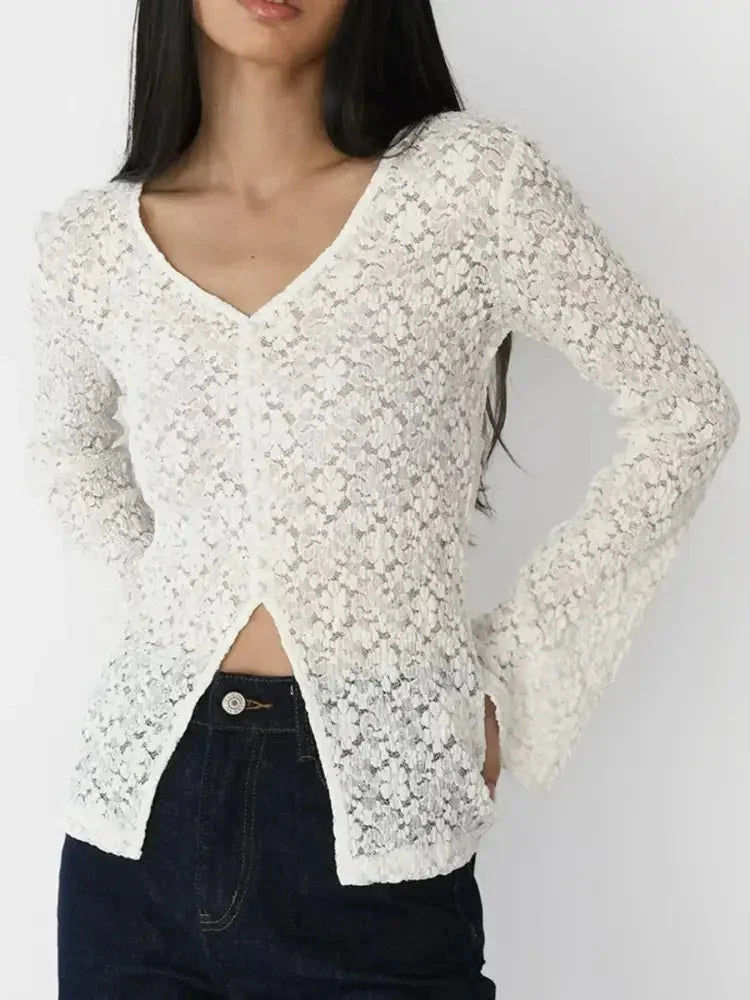Lace V - Neck Flare Sleeve T-Shirt - Update AvenueT-ShirtsTrendsi100100151476581100100151476581c223c28b - 5843 - 4fe5 - aa56 - 2ed01acbb336 - Max - OriginIvory