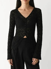 Lace V - Neck Flare Sleeve T-Shirt - Update AvenueT-ShirtsTrendsi100100151476928100100151476928d44a45cc - 4be7 - 41df - a520 - 43d6aa8e70fd - Max - OriginBlack