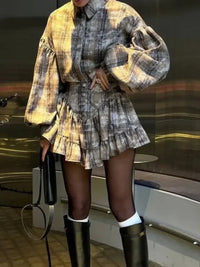 Lantern Sleeve Shirt and Ruffled Skirt Set - Update AvenueTrendsi1001003904919951001003904919951af7db73 - 5b4e - 468b - a7a0 - cecce6a3d5a2 - MaxBeige