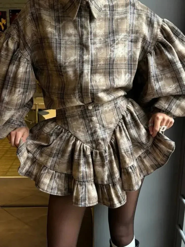 Lantern Sleeve Shirt and Ruffled Skirt Set - Update AvenueTrendsi10010039049199510010039049199519b4143c - f945 - 467d - 8f17 - f7087af663df - MaxBeige