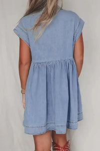 Lapel Neck Cap Sleeve Denim Babydoll Dress - Update AvenueDenim Dresses & SkirtsTrendsi1001003155464681001003155464685d4ebeb1 - 0053 - 4669 - 80f0 - b8e7bc00747b - MaxMedium