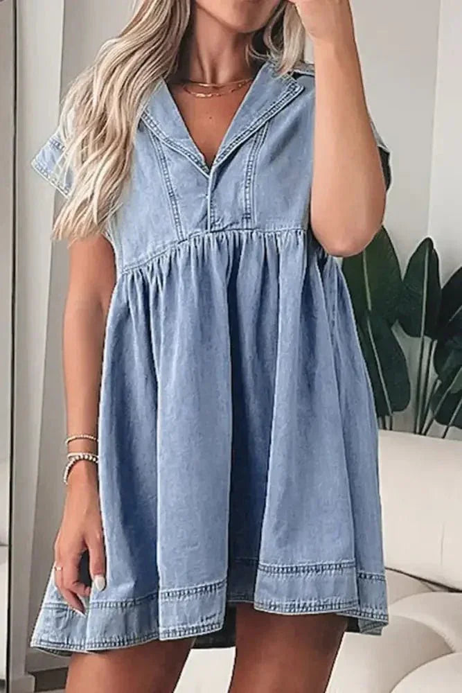 Lapel Neck Cap Sleeve Denim Babydoll Dress - Update AvenueDenim Dresses & SkirtsTrendsi100100315546468100100315546468e86ebf40 - fb6a - 4b42 - b6d2 - 7e81a4fb154a - MaxMedium
