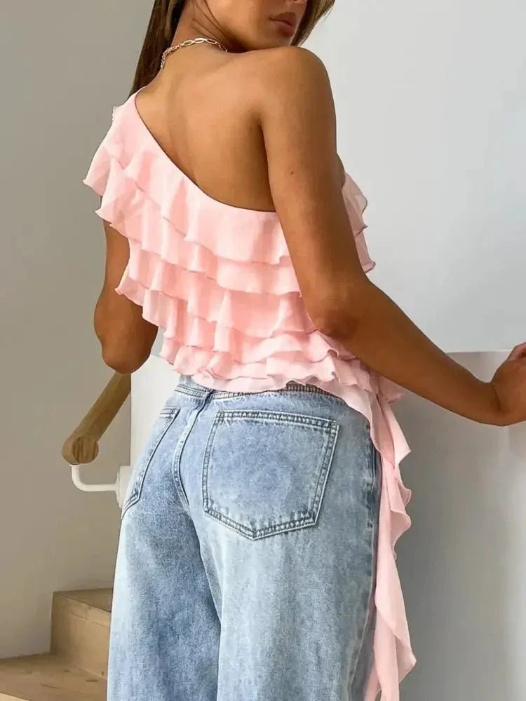 Layered Ruffled One Shoulder Tank - Update AvenueFestival VibesTrendsi100100205371440100100205371440e0aa8e1a - 8bc9 - 4b49 - aed0 - a06ea0eba693 - MaxWatermelon pink
