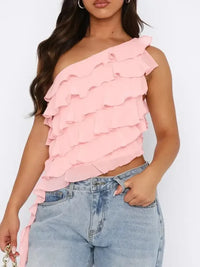 Layered Ruffled One Shoulder Tank - Update AvenueFestival VibesTrendsi1001002053714401001002053714407d8dace1 - a0b7 - 42e8 - ae48 - 2a179fe96f5e - MaxWatermelon pink