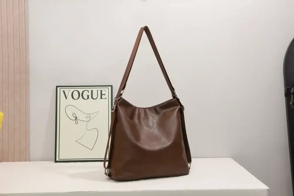 Leather Adjustable Strap Shoulder Bag