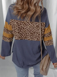 Leopard Color Block Long Sleeve Drop Shoulder Top - Update AvenueT-ShirtsTrendsi1001002314180181001002314180189cd44d6a98dc4c6fae1ff4cde1ce4f40 - Max - OriginDark Blue