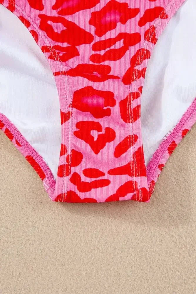 Leopard Cutout Ribbed Side Drawstring One - Piece Swimsuit - Update AvenueTrendsi10010012724167210010012724167250c857d7 - 7452 - 419e - b57f - 3aeee8e71431 - MaxStrawberry
