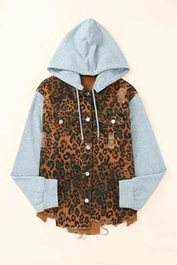 Leopard Distressed Drawstring Hooded Denim Jacket - Update AvenueTrendsi1001008871535291001008871535293a6c641adae24c6e85be284bfb91ae3e - MaxLeopard