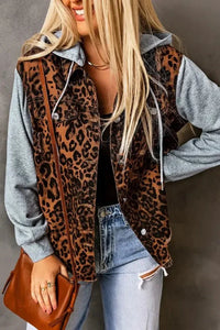 Leopard Distressed Drawstring Hooded Denim Jacket - Update AvenueTrendsi10010088715352910010088715352941d983f98c344a25940e47579eab76f9 - MaxLeopard