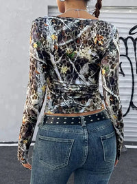 Leopard Long Sleeve Square Neck T-Shirt - Update AvenueT-ShirtsTrendsi100100028522064100100028522064cad1b119e42848579f3d20713a176edd - Max - OriginLeopard