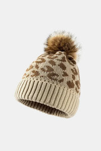 Leopard Pom - Pom Cuffed Beanie - Update AvenueTrendsi100100598491559100100598491559Leopard Pom - Pom Cuffed BeanieBeige
