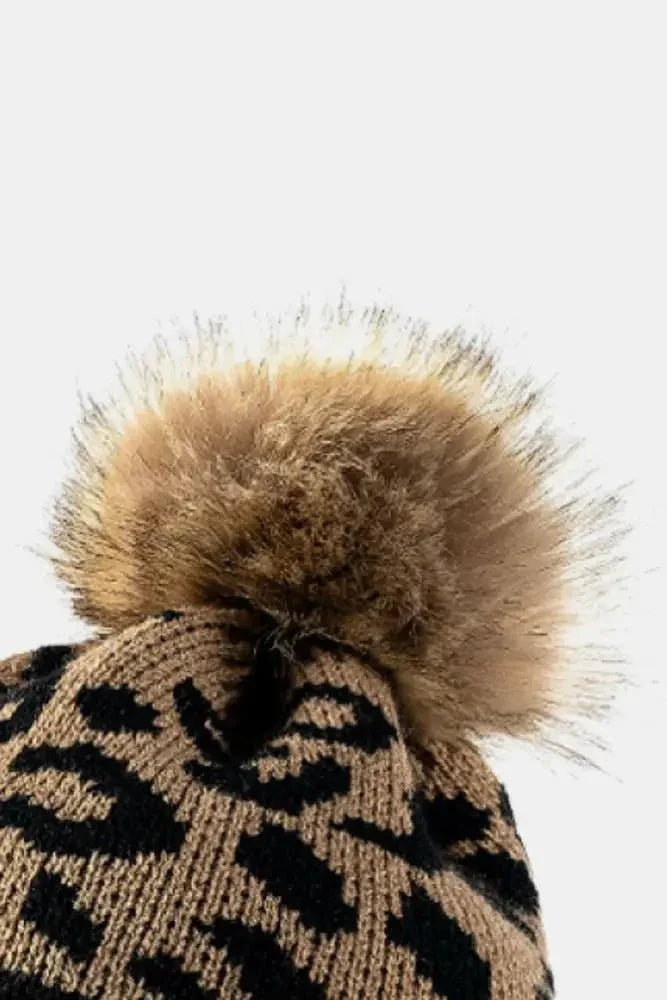 Leopard Pom - Pom Cuffed Beanie - Update AvenueTrendsi100100598493406100100598493406Leopard Pom - Pom Cuffed BeanieKhaki