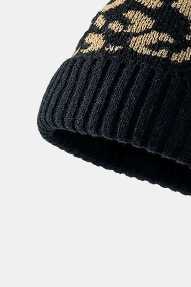 Leopard Pom - Pom Cuffed Beanie - Update AvenueTrendsi100100598498176100100598498176Leopard Pom - Pom Cuffed BeanieBlack