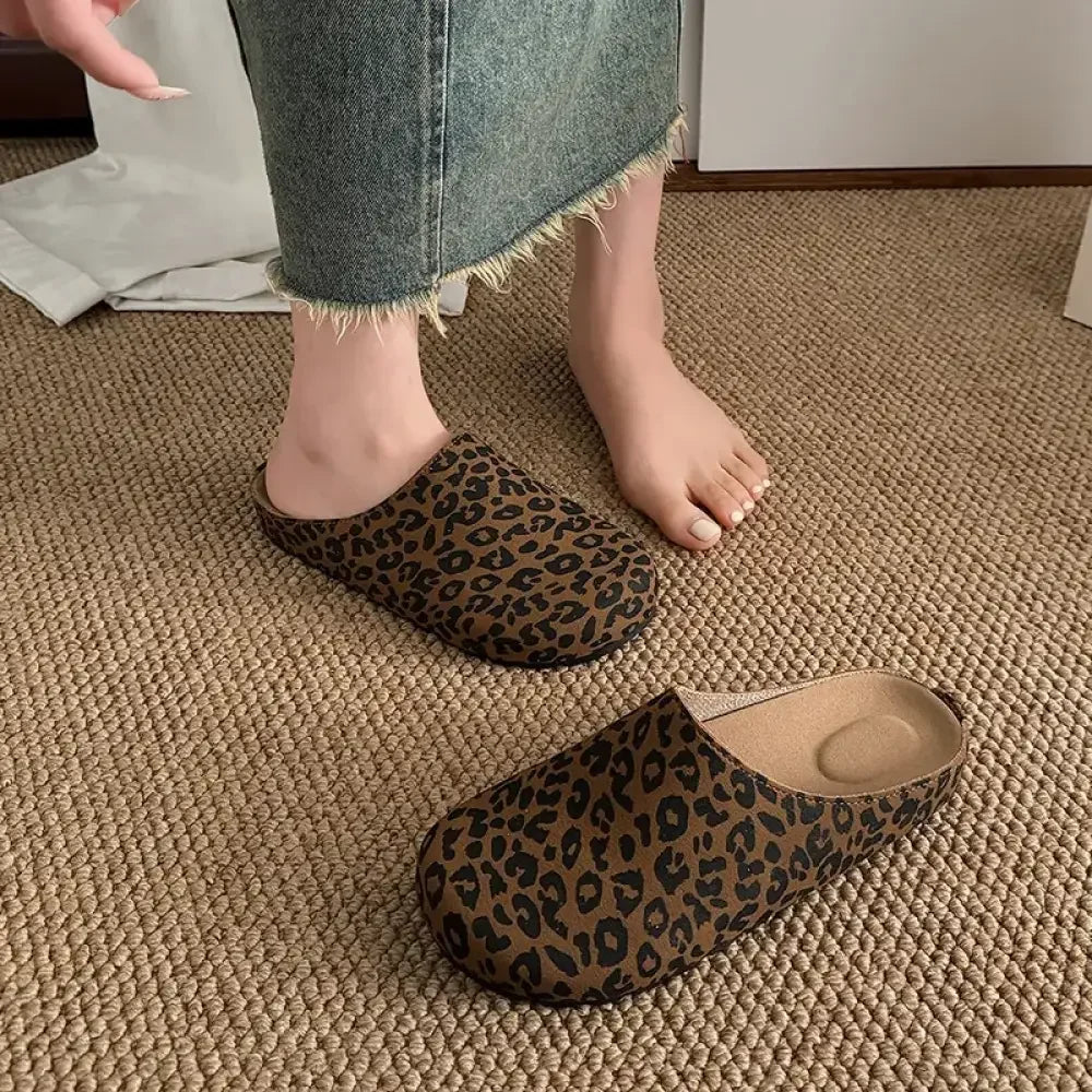 Leopard Print Comfort Slip-Ons