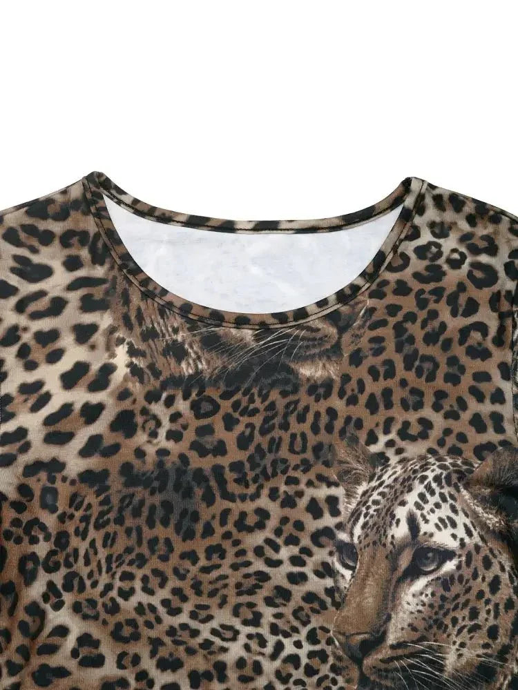 Leopard Print Long Sleeve Fitted T-Shirt - Update AvenueT-ShirtsTrendsi10010008336783610010008336783695265cab15434ec8a0340ad554d025b7 - Max - OriginCoffee Brown