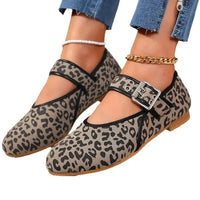 Leopard Print Mary Jane Loafers