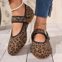 Leopard Print Mary Jane Loafers