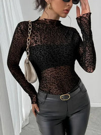 Leopard Print Mesh Long Sleeve T-Shirt - Update AvenueT-ShirtsTrendsi100100572070327100100572070327c7bf001e99fe43358ae31304650fb5d8 - Max - OriginBlack