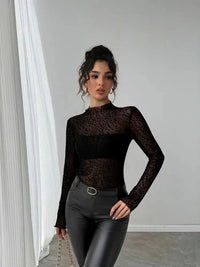 Leopard Print Mesh Long Sleeve T-Shirt - Update AvenueT-ShirtsTrendsi100100572070327100100572070327e0822f6594b244ae87464f9fa0364a35 - Max - OriginBlack