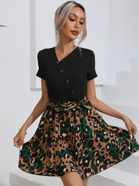 Leopard Short Sleeve Dress