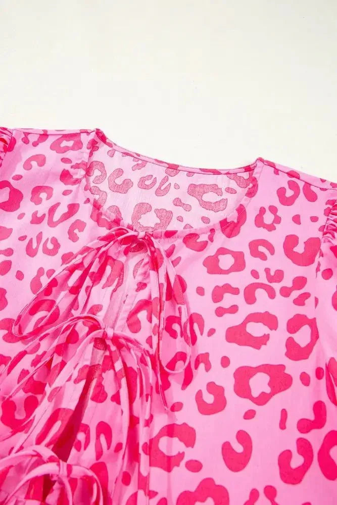 Leopard Tie Front Puff Sleeve Dress - Update AvenueTrendsi1001000873616791001000873616791d337b8e - 9462 - 4d6d - a29b - 2e49972431af - Max - OriginHot Pink