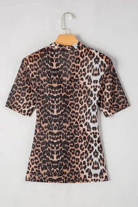 Leopard Wrapped V Neck Slim Short Sleeve Top - Update AvenueT-ShirtsTrendsi1001009927037121001009927037124a6656ed - 8dff - 4fba - bc55 - 02cf55e65cef - Max - OriginLeopard