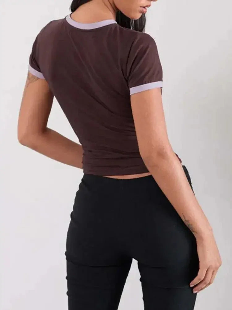 Letter Graphic Round Neck Short Sleeve T-Shirt - Update AvenueFestival VibesTrendsi10010034858102610010034858102679d6e9bc - bdfe - 48c6 - b0af - 4ad8d879c725 - MaxBrown