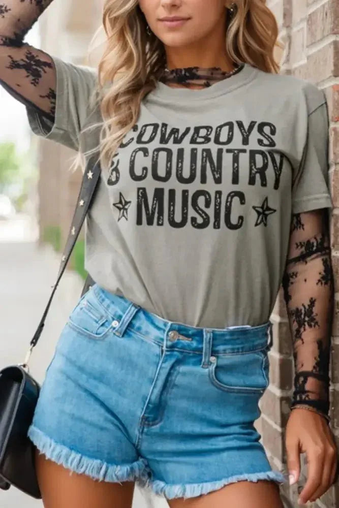Letter Graphic Round Neck Short Sleeve T-Shirt - Update AvenueT-ShirtsTrendsi10010041867193710010041867193721a4417b - ec00 - 422c - 8787 - 692e345d2ed6 - Max - OriginGray