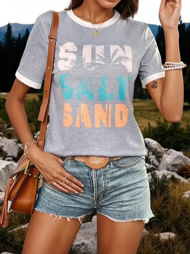 Letter Graphic Round Neck T-Shirt - Update AvenueT-ShirtsTrendsi1001004515176541001004515176543475ca467f0043f5998b362182bd7007 - Max - OriginLight Gray