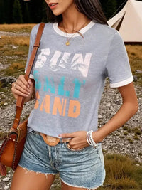 Letter Graphic Round Neck T-Shirt - Update AvenueT-ShirtsTrendsi100100451517654100100451517654bc46f4542d0545618f402a61c9d434ec - Max - OriginLight Gray