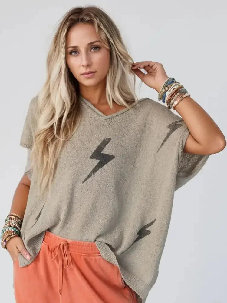 Lightning V - Neck Short Sleeve Knit Top - Update AvenueT-ShirtsTrendsi100100064116682100100064116682fcf4c36f - 2c14 - 4390 - 8f0b - c3f3a8cf1173 - Max - OriginMocha