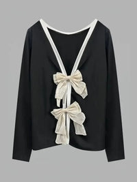Long Sleeve Bow Tie Back T-Shirt - Update AvenueT-ShirtsTrendsi100100509479424100100509479424858c5778bf764e5f8bcf0b0ac9f3bcaf - Max - OriginBlack/White