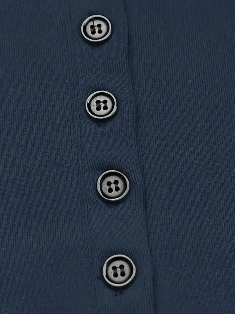 Long Sleeve Button Front Fitted T-Shirt - Update AvenueT-ShirtsTrendsi100100801861389100100801861389f1db8c73 - 27a4 - 4cd9 - a50f - f2fea0515e13 - Max - OriginDark Blue