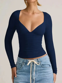 Long Sleeve Fitted T-Shirt - Update AvenueT-ShirtsTrendsi100100702261657100100702261657d85b4b6eb1da4127af49a35744a2de42 - Max - OriginNavy Blue