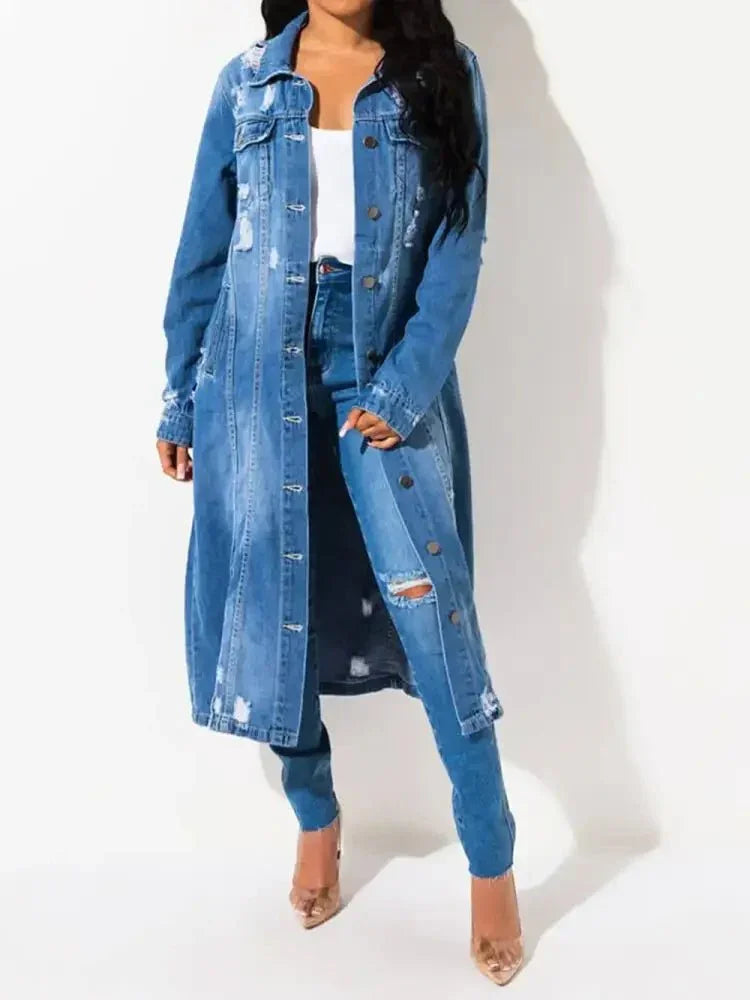 Long Sleeve Raw Hem Denim Jacket - Update AvenueTrendsi1001001780808161001001780808168d1aaa7ed9b844e48daab3da4e973b29 - MaxMedium
