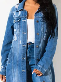 Long Sleeve Raw Hem Denim Jacket - Update AvenueTrendsi10010017808081610010017808081691f8a29be3e5475c9a739155d0b842c4 - MaxMedium