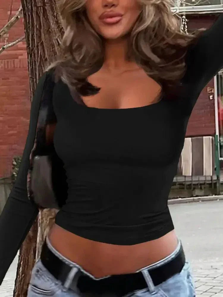 Long Sleeve Scoop Neck T-Shirt - Update AvenueT-ShirtsTrendsi10010040123341610010040123341675c21f7f2a334a5eae5d9f9edf7f0017 - Max - OriginBlack