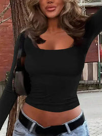 Long Sleeve Scoop Neck T-Shirt - Update AvenueT-ShirtsTrendsi10010040123341610010040123341675c21f7f2a334a5eae5d9f9edf7f0017 - Max - OriginBlack