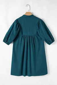Loose Fit Puff Sleeve Mini Dress - Update AvenueTrendsi1001000444585461001000444585461e6619b1 - b17e - 4a95 - a9ec - a61075e4142d - Max - OriginPeacock Blue
