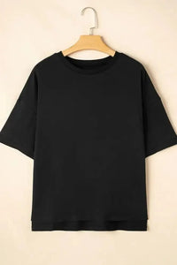 Loose Half Sleeve Hi Low Hem T Shirt - Update AvenueT-ShirtsTrendsi1001005707237561001005707237568c08f491 - 7458 - 40e5 - 858b - c7960c5e90d8 - Max - OriginBlack