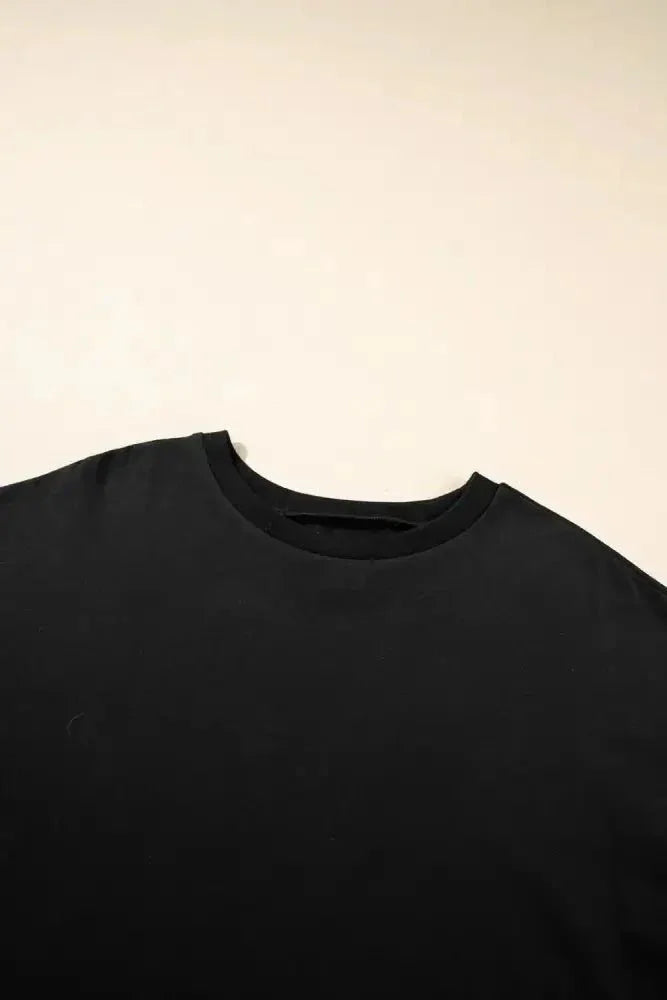 Loose Half Sleeve Hi Low Hem T Shirt - Update AvenueT-ShirtsTrendsi1001005707237561001005707237560d355216 - 0856 - 4f05 - 86c6 - 8be163ea60a7 - Max - OriginBlack