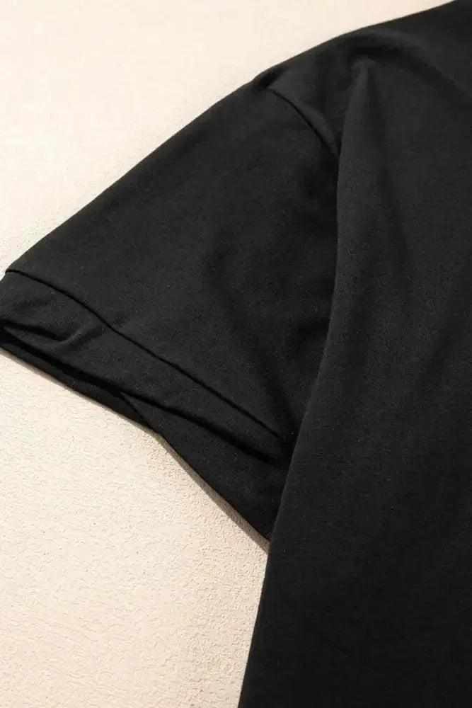 Loose Half Sleeve Hi Low Hem T Shirt - Update AvenueT-ShirtsTrendsi1001005707237561001005707237563819e727 - f2a7 - 4f70 - 86f2 - 748ecb7c5635 - Max - OriginBlack