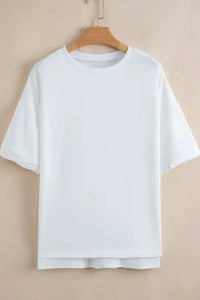 Loose Half Sleeve Hi Low Hem T Shirt - Update AvenueT-ShirtsTrendsi1001005707270621001005707270627d300c0a - 0f50 - 48b3 - a7f2 - 77098c86108e - Max - OriginWhite