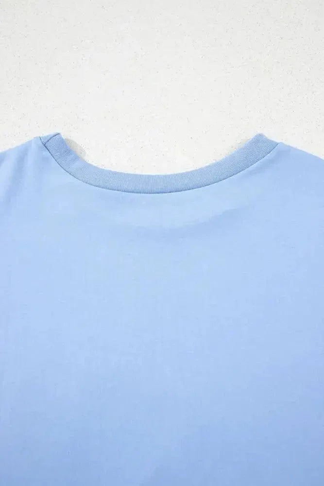 Loose Half Sleeve Hi Low Hem T Shirt - Update AvenueT-ShirtsTrendsi1001005707280191001005707280197ac1fa41 - 8e00 - 4a4c - b401 - c66a93cfa218 - Max - OriginLight Blue